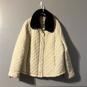 Cato 26/28W White Zip up Coat